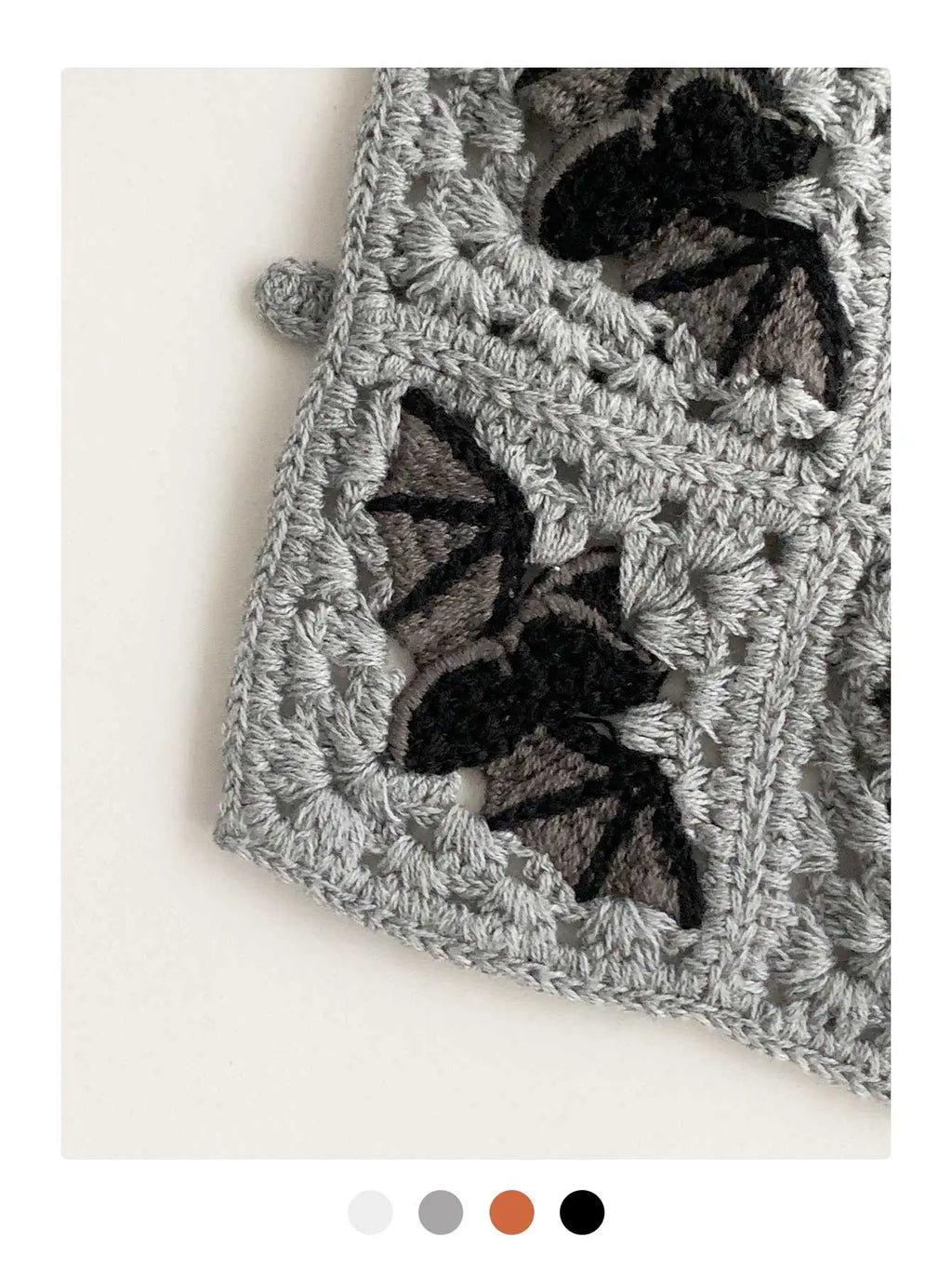 Halloween Costume Skeleton Ghost Bat Spider Web Personalized Knitted Crochet Headband Female Photo Photo Triangle Scarf Trendy