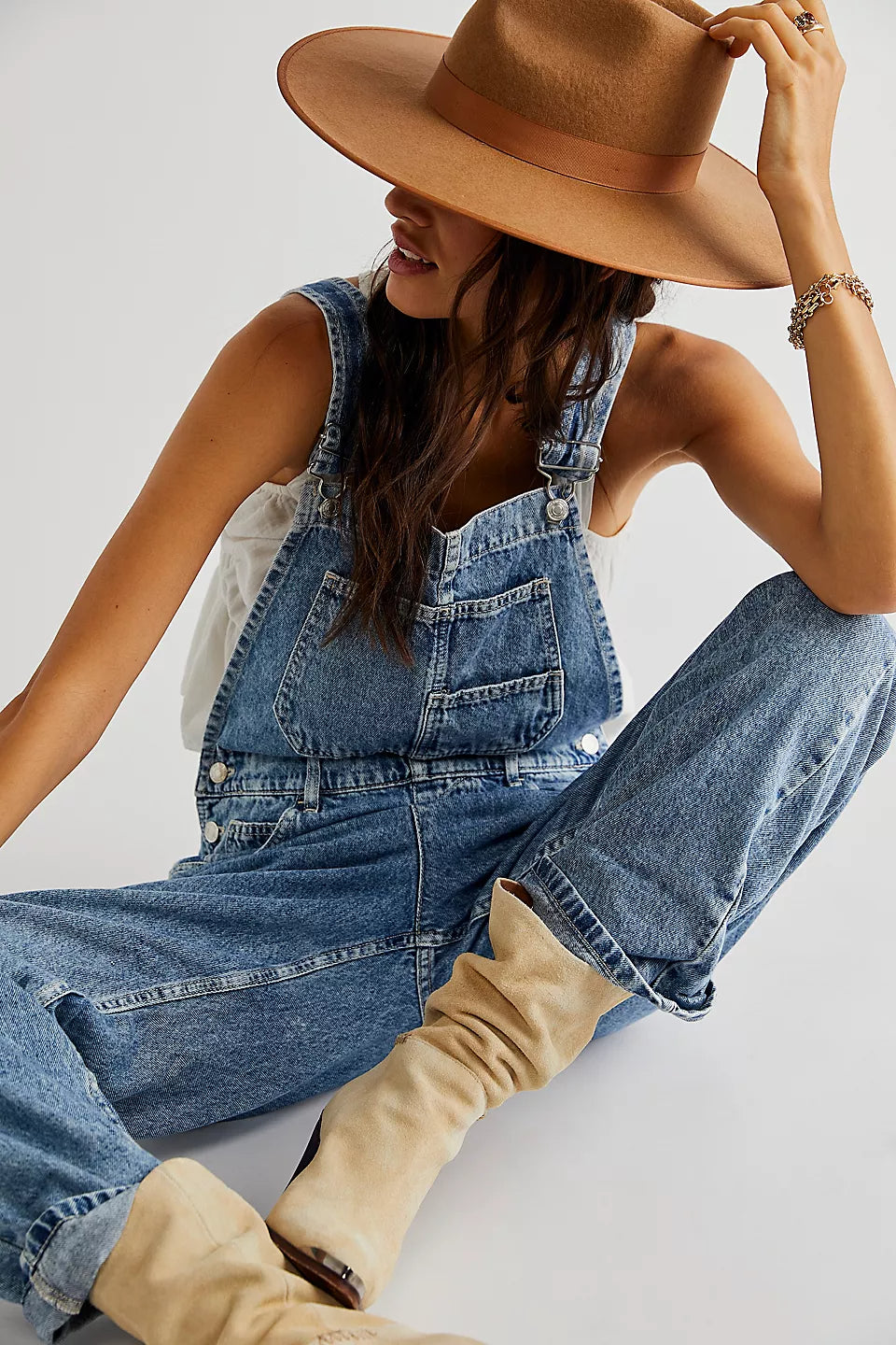 Casual Women Summer Vintage Retro Denim Long Jumpsuit Spaghetti Strap Straight Romper Pants Baggy Bib Overalls Jumpsuits