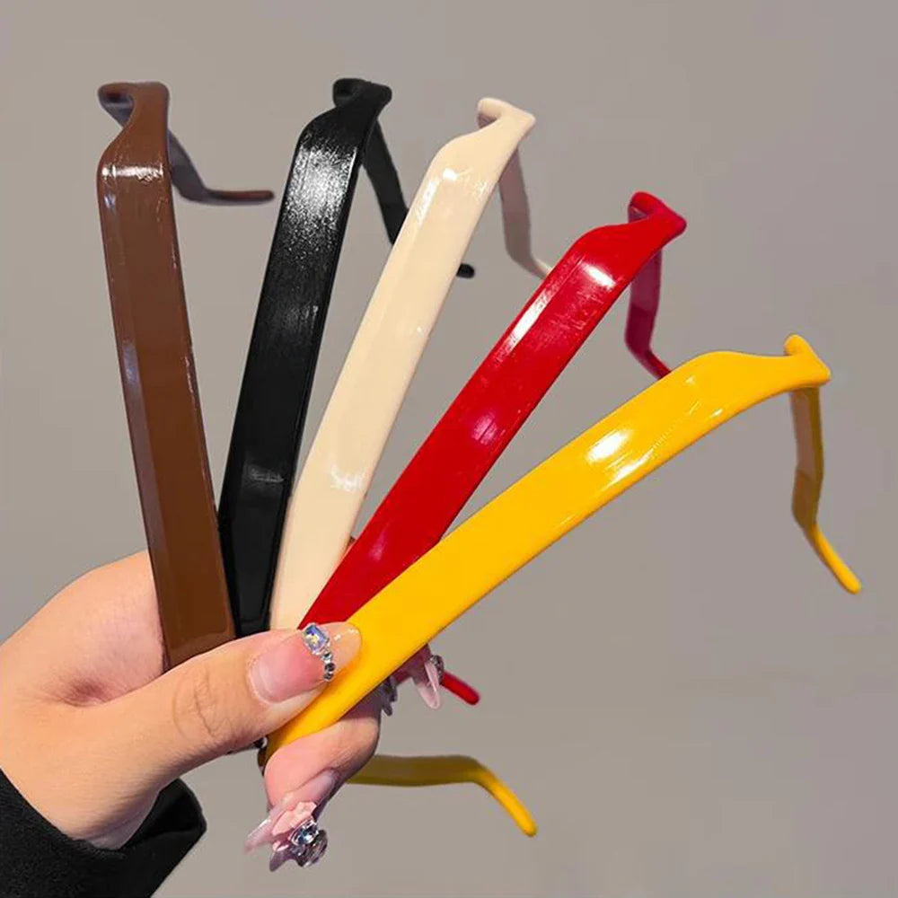 1/3pcs Women Square Glasses Headband Coloful Invisible Fixed Hair Clips Wave Curly Hair Ties Temples Headband Accessories