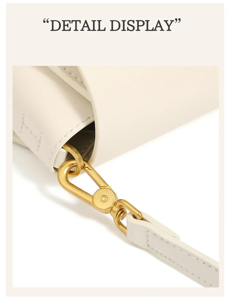 Burminsa Trendy Genuine Leather Underarm Shoulder Bags For Women 2025 Luxury Designer Crossbody Purses Flap Lock Ladies Handbags