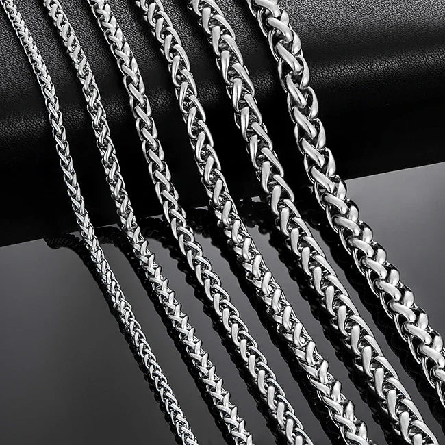 3mm/4mm/5mm/6mm/7mm/8mm Stackable Chain Stainless Steel Link Classic Curb Necklace for Men Women Jewelry 14 to 40 Inches