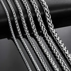 3mm/4mm/5mm/6mm/7mm/8mm Stackable Chain Stainless Steel Link Classic Curb Necklace for Men Women Jewelry 14 to 40 Inches