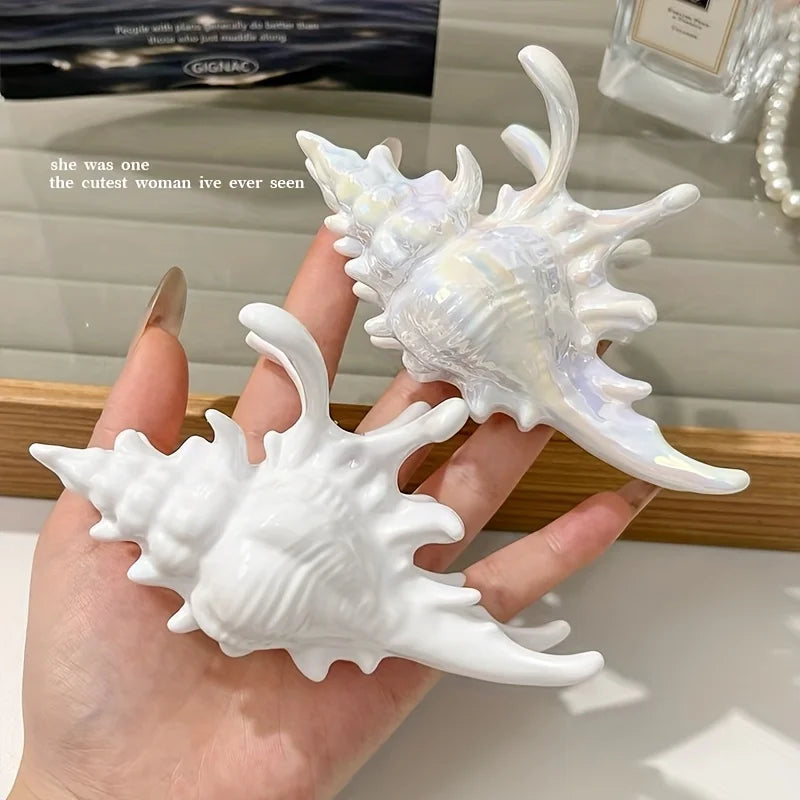 1pc creative design sense conch clip hair clip summer beach style shark clip ocean hair accessories hair grab party