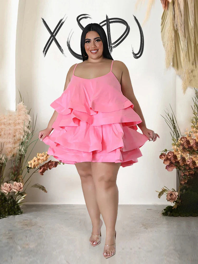 Elegant Chic Large Women Dresses Satin Summer Sexy Party Dress Strap Sleeveless Loose Plus Size Dresses Wholesale Dropshipping