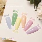 1-16pcs PSK Afternoon Sweetheart Gel Nail Polish Yellow Nails Macaron Sweetheart Color Series Whitening Nail Art Nail Supplies