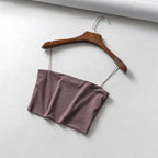 2024 Summer Women's Crop Top Sexy Elastic Cotton Camis sleeveless Short Tank Top Bar