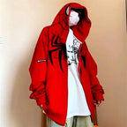 American Style Spiderman Sweatshirt Men Hip Hop Heavyweight Hardcore Cardigan Jacket Spring Autumn Design Sensibility Hooded Top