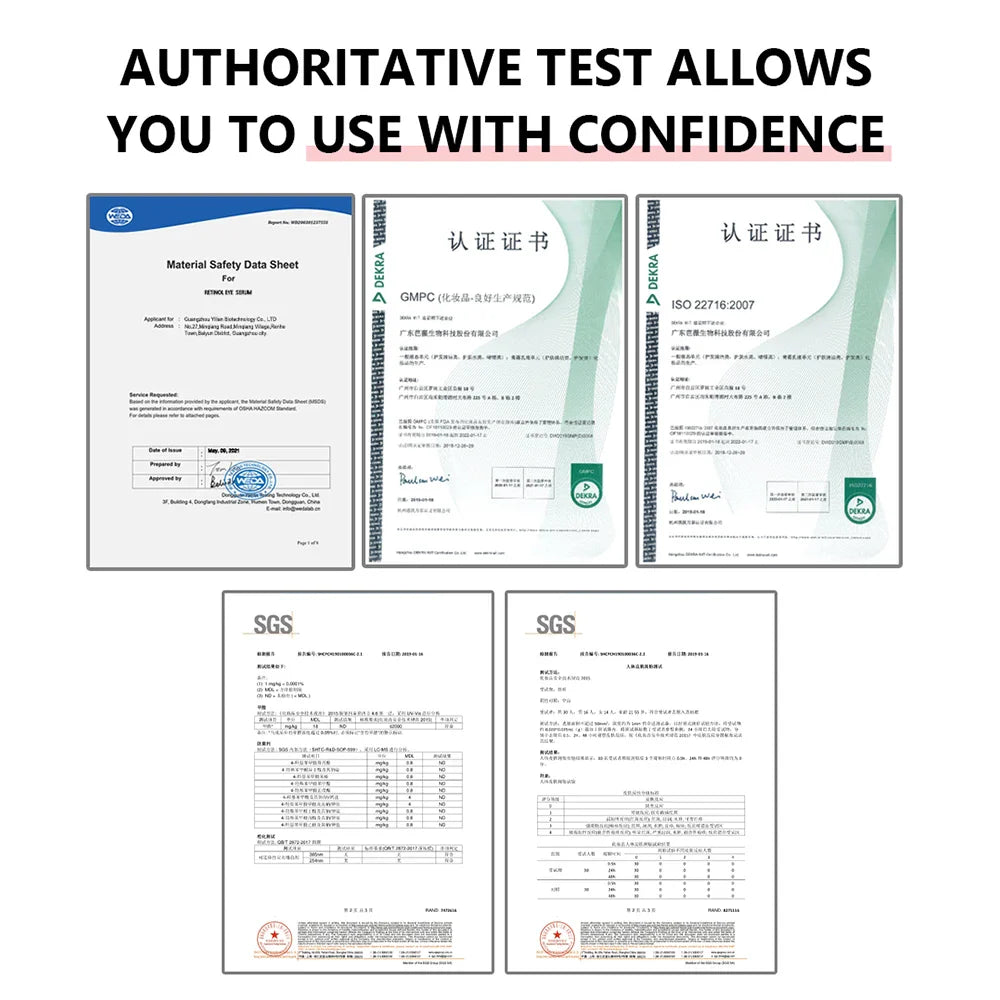 Anti Wrinkle Retinol Eye Serum Dark Circle Eye Bags Remover Whitening Brightening Skin Moisturizer Lightening Cream Eye Care