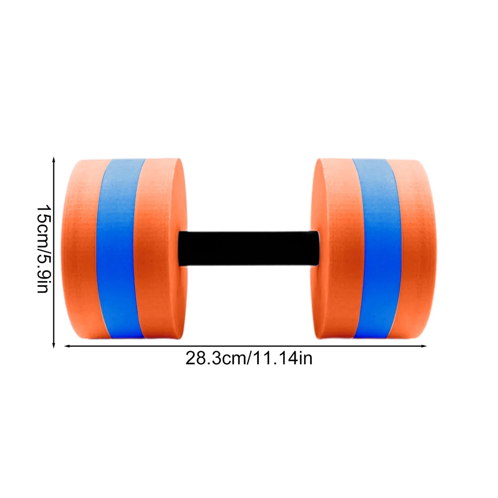 2pcs EVA Water Foam Floating Dumbbell Swimming Pool Water Weight Aerobics Automatic Float Aquatic Barbell Swim Fitness Dumbbell