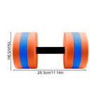 2pcs EVA Water Foam Floating Dumbbell Swimming Pool Water Weight Aerobics Automatic Float Aquatic Barbell Swim Fitness Dumbbell