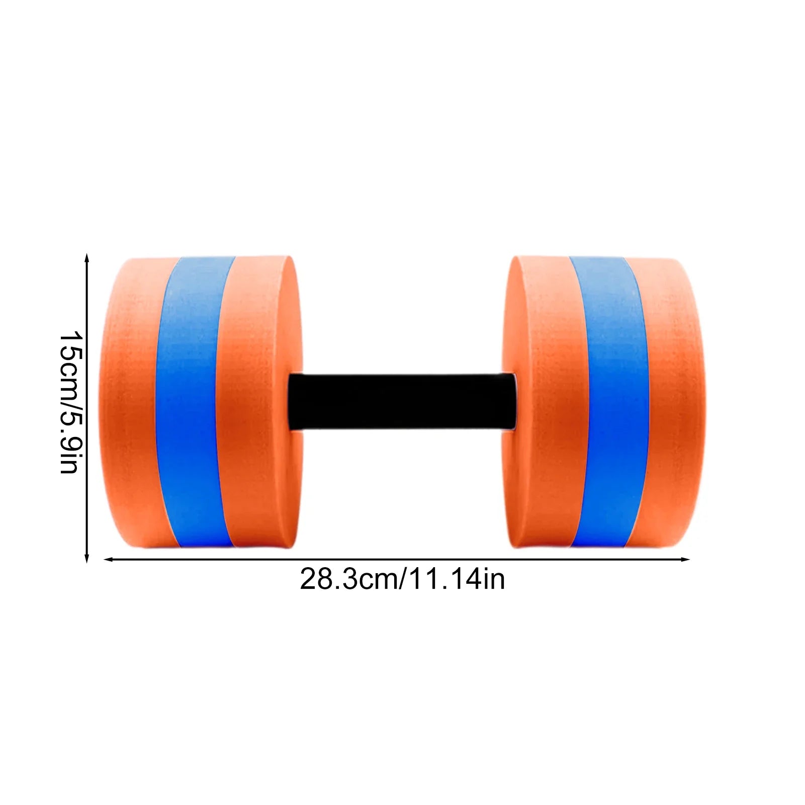 2pcs EVA Water Foam Floating Dumbbell Swimming Pool Water Weight Aerobics Automatic Float Aquatic Barbell Swim Fitness Dumbbell