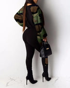 2024 New Autumn Women's Long-Sleeved Round Neck Off-Shoulder Fashion Casual Suit Pants Set Woman Coordinated Pants Sets