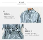 5PCS Women's Ice Silk Sexy Pajama Set Breathable Lace Satin Pajama Bathrobe Five Piece Set Casual Home Clothes Spring and Summer