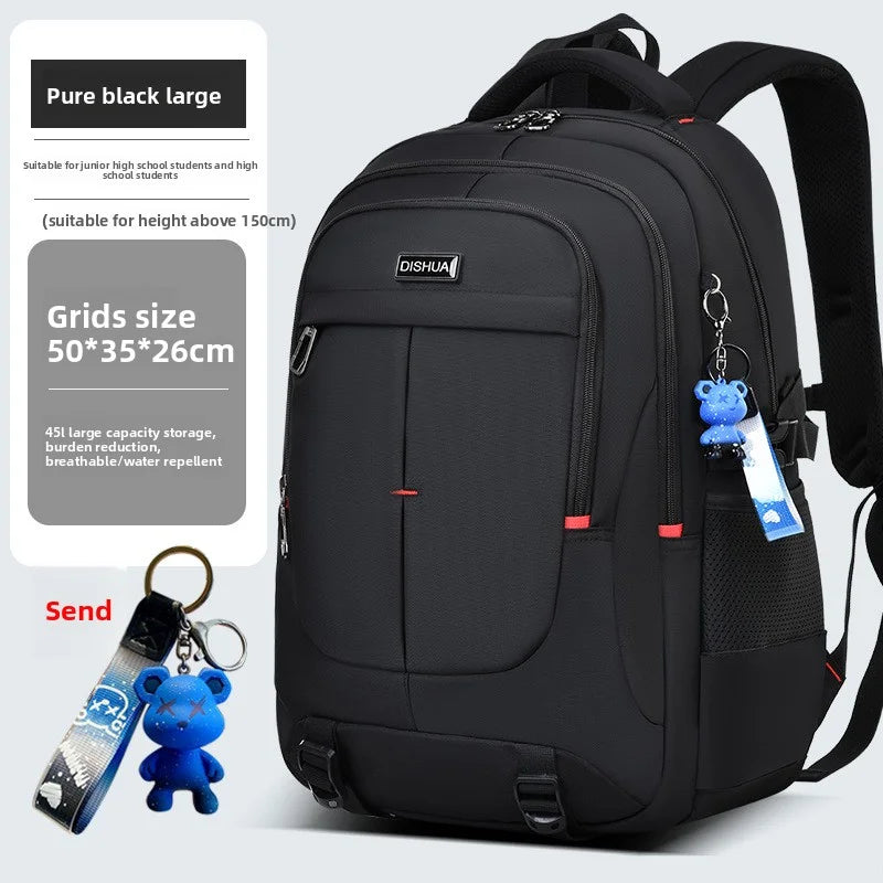 2025 new camouflage backpack for boys High capacity school bag for junior high school students Outdoor travel backpack for men