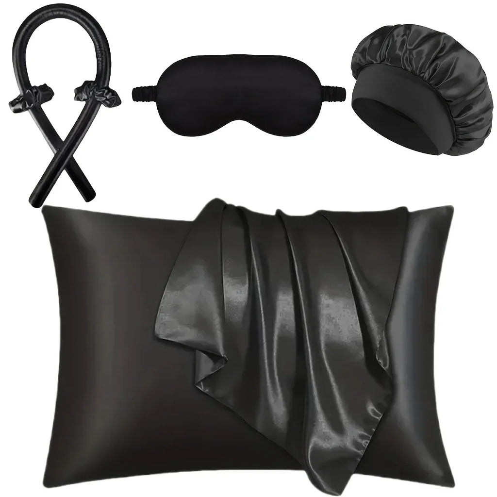 6-piece sleep styling set, no heat curling tool, women's overnight curling set.