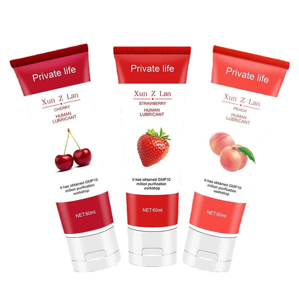 60-100ML Strawberry Flavored Edible Lubricant Sex Oral Water Base Silicone Lubrication Silk Touch Anal Orgasm Gel Gay Sex Oil