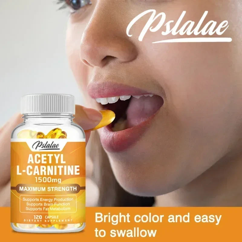 Acetyl-L-Carnitine Capsules 1500 Mg - Supports Natural Energy Production, Supports Memory and Concentration Supplement