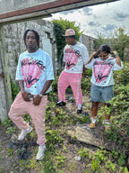 American Retro Letter Printing Oversized T-shirt Hip-hop Harajuku Punk Round Neck Graphic Top Men Trendy Casual Streetwear Women