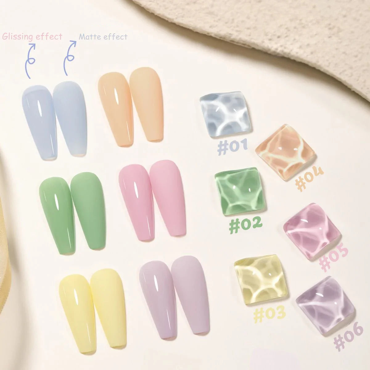 1-16pcs PSK Afternoon Sweetheart Gel Nail Polish Yellow Nails Macaron Sweetheart Color Series Whitening Nail Art Nail Supplies