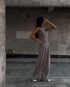 casual sleeveless suit set office lady spring summer elegant slim v-neck blazer tops pants two piece set women outfit 2024