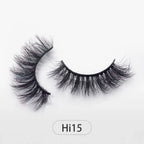 Dropshipping Reuseable Natural Long 12-15mm 3D Faux Mink Lashes Fluffy Volume False Eyelashes Cruelty Free Wispy Makeup Lashes