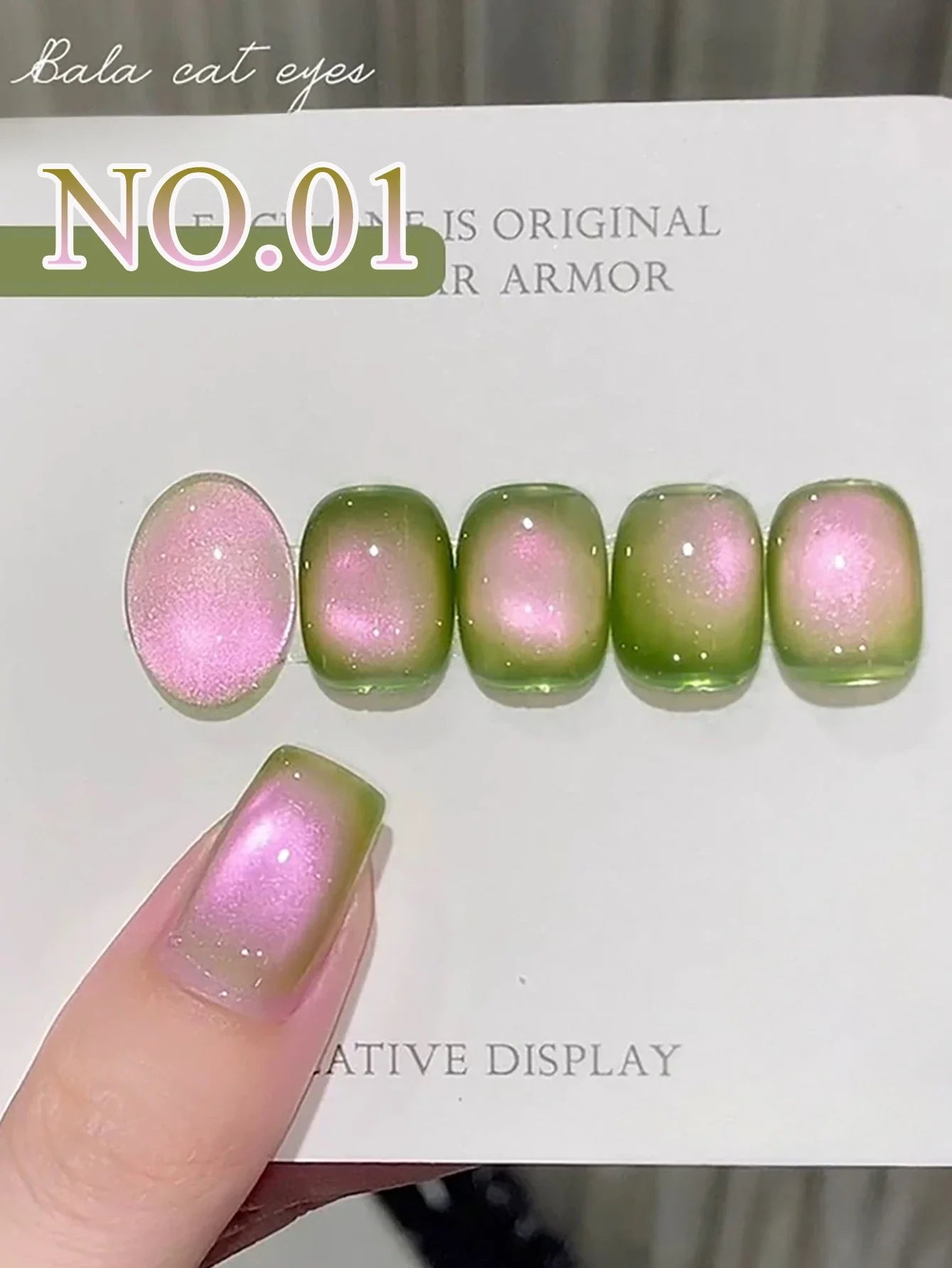 1-3pcs PSK 2025 New Whitening Purple Glass Beads Starry Crystal Nail Art Purple Glass Bead Cat Eye Gel Nail Polish Nail Supplies