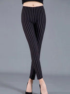 CUHAKCI Female Fitness Leggings Women Print Plaid Leggings Lady Sexy Slim Pencil Pants Push Up Elastic Waist Trousers