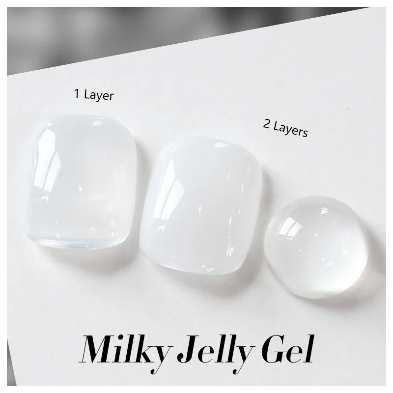 BORN PRETTY 10ml Milky Jelly White Gel Nail Polish Translucent Semi Permanent Soak Off UV LED Gel Varnish Manicure Nail Art