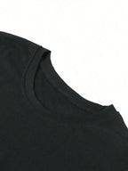 1pc Women's Plus Size Casual T-Shirt, JAWS Graphic, Round Neck, Short Sleeve, Oversized Alphabet Tee for All Seasons