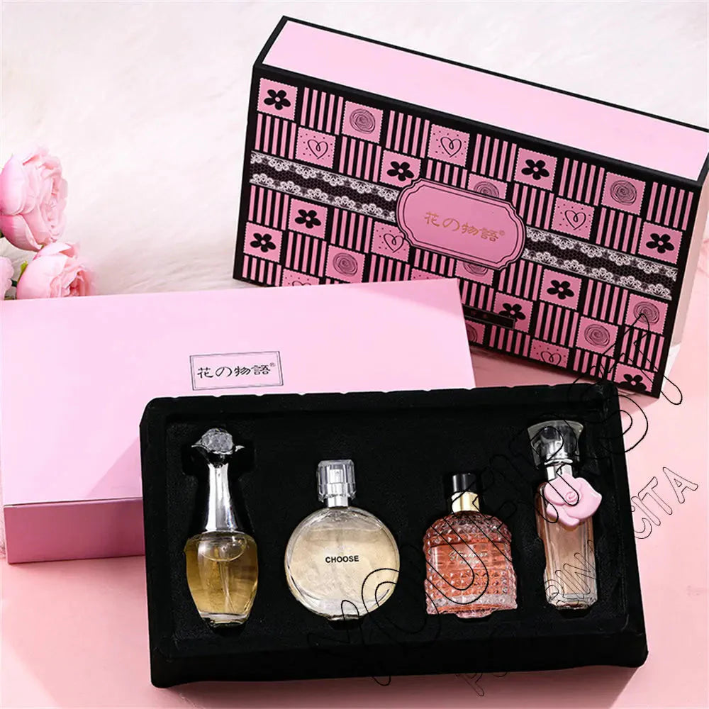 Brand Gift Box 4Pcs Set Perfume Women Parfum Femme 100ml Fresh Natural Floral Scent Spray Feminino Perfumes De Mujer Originales