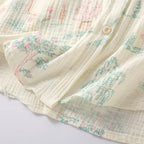 2025 New Women's Spring/Summer Pajama Set 100% Cotton Long Sleeve Long Pants Two Piece Set Large Home Clothes