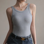 2025 Summer Women Strappy Tank Top Built-in Bra Seamless Wirefree Push Up Y2K Fashion Tube Top Innerwear Outerwear Hot Selling