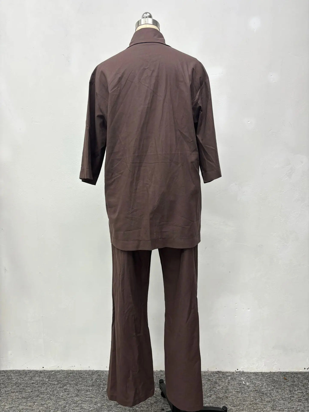 Cotton Linen Set Women Spring Summer Loose Oversize Long Sleeve Shirt Long Pants 2 Piece Sets Casual Office Ladies Trousers Suit