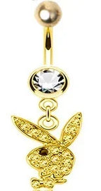 Belly Button Rings for Women Bunny Navel rings Gold color Rabbit Belly Rings Gem stone Belly Piercing Jewelry Body Jewelry