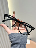 1PC/2PCS Fashion Pentos Plastic Frame Anti-Blue Light Clear Glasses For Daily Office Reading Life Eye Protection Accessories.