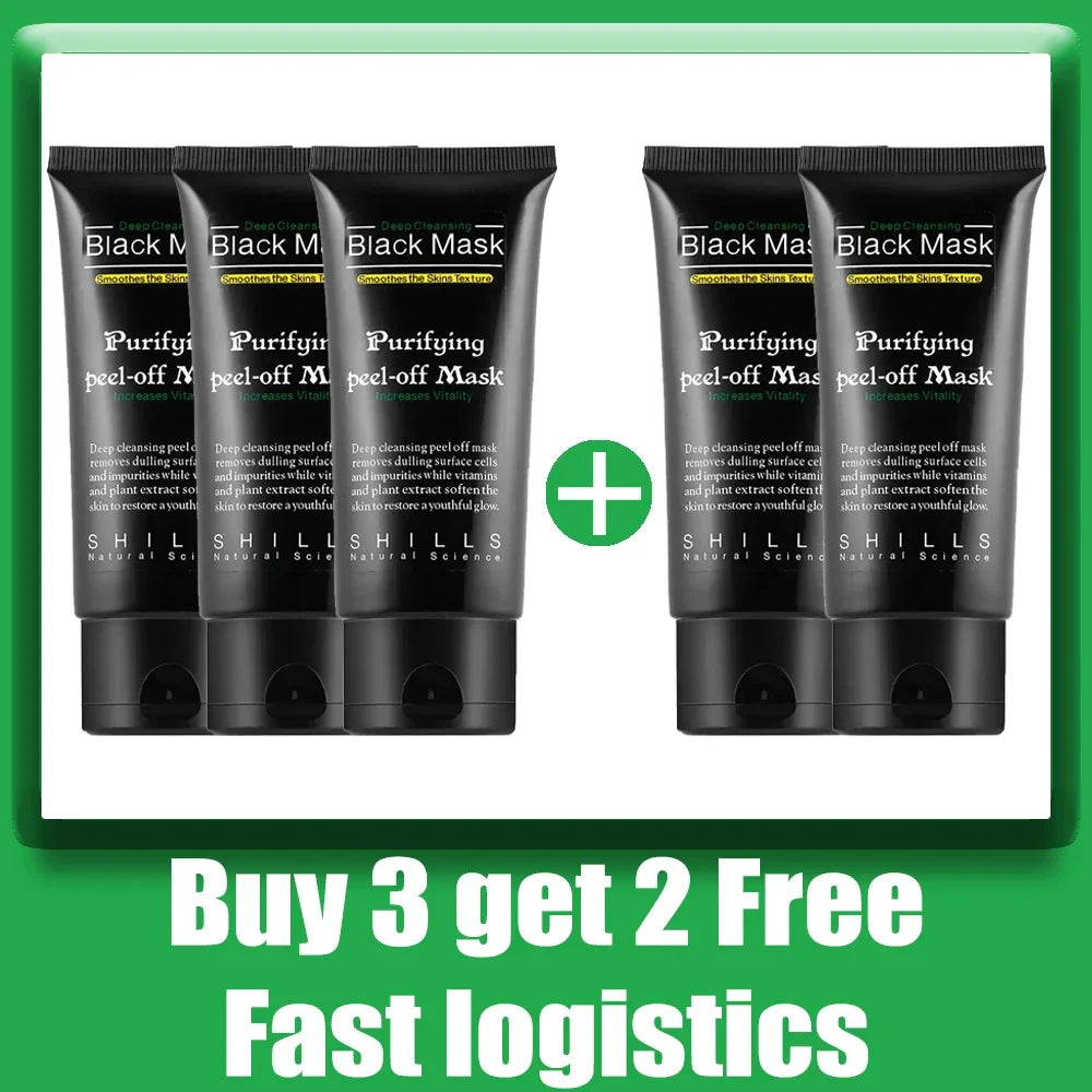 Bamboo Charcoal New Suction Face Deep Cleansing Black Mud Mask Blackhead Remover Peel-Off Mask Easy To Pull