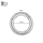 ASTM F136 Titanium PIERC Hinged Segment Hoop Earrings Large size Nose Rings 10G-6G 2.5mm-4mm Seamless Labret Lip Body Piercing