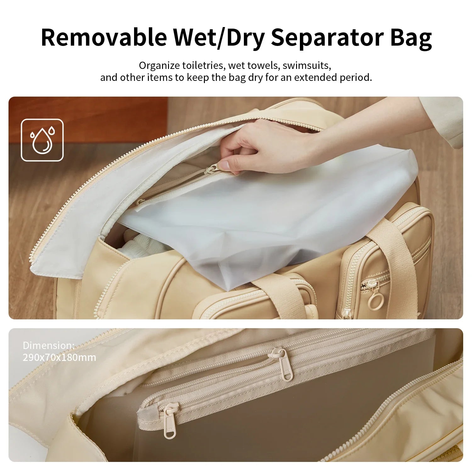 AJI Women Travel Bag Nylon Handheld Travel Bag Carry On Luggage Bag Large Capacity Weekender Gym Sport Holdall Overnight Bag