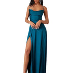 Backless Slimming Long Evening Dress Women Sexy V Neck Sleeveless Gown With Waist Tie For Formal Party Wedding Guest Maxi Dress