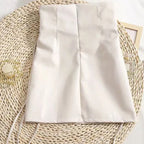 Black Leather Mini Skirts Women Gothic High Waist Slim Fit Lace Up Pencil Skirt Female Sexy Club Back Zipper Split Bag Hip Skirt