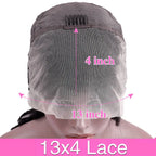 200% Density 13x4 Short Bob Straight Brazilian Remy Hair HD Transparent Lace Full Lace Frontal Wigs 100% Human Hair For Women