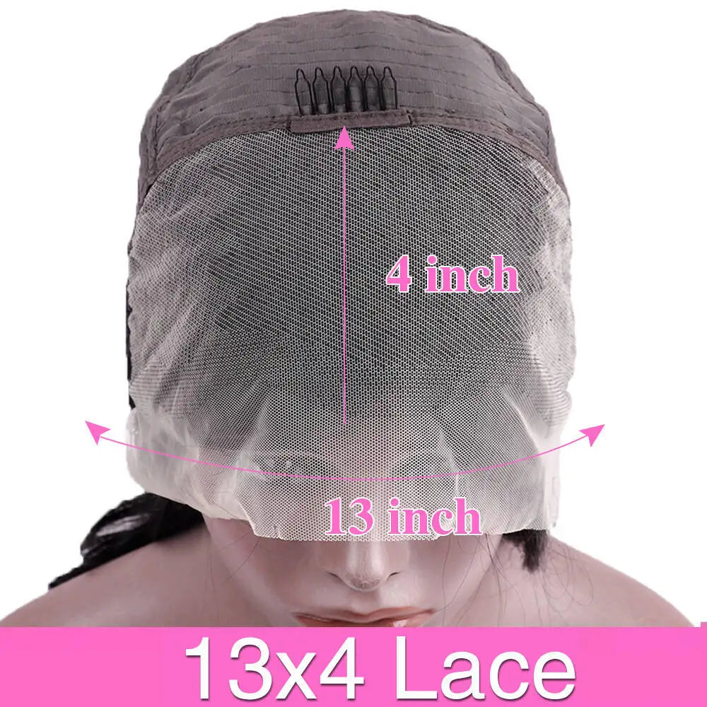 200% Density 13x4 Short Bob Straight Brazilian Remy Hair HD Transparent Lace Full Lace Frontal Wigs 100% Human Hair For Women