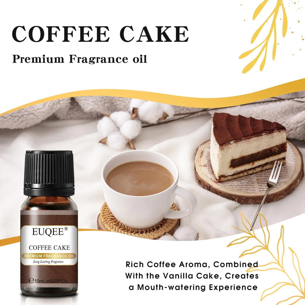 EUQEE 10ML Men's Fragrance Oil For Car Diffuser,Making Candle Leather Forest Pine Coffee Cake Cedarwood Bay Rum 1pcs/3pcs/6pcs