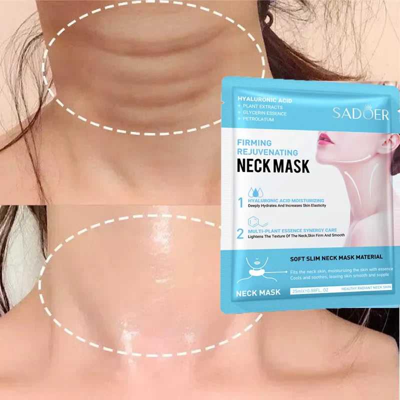 10PCS Collagen Anti Wrinkle Neck Mask Anti Aging Fade Fine Lines Firm Skin Moisturizing Brighten Rejuvenating SkinCare Cosmetics