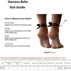 2Pcs Fashion Bowknot Anklets Luxurious PU Leather Ankle Cuffs with Bow Detail and Silver Studs for Women