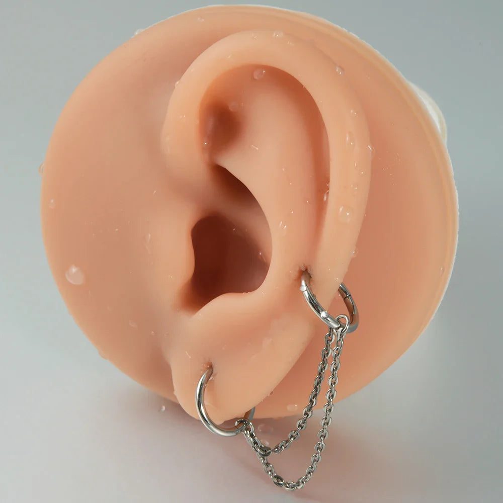 Dreamlee ASTM G23 Titanium Connector Chain For Nose Ring Hoop Clicker Cartilage Helix Body Piercing Jewelry Accessory