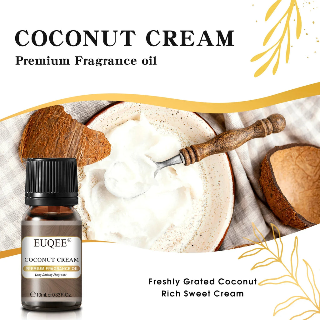 EUQEE 10ML Men's Fragrance Oil For Car Diffuser,Making Candle Leather Forest Pine Coffee Cake Cedarwood Bay Rum 1pcs/3pcs/6pcs