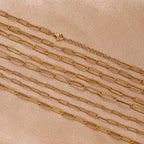 5pcs 45+5cm plated Gold Stainless Steel Link Chains Oval Bulk Necklaces Jewelry Adjustable Chains Wholesale Chokers DIY Crafts