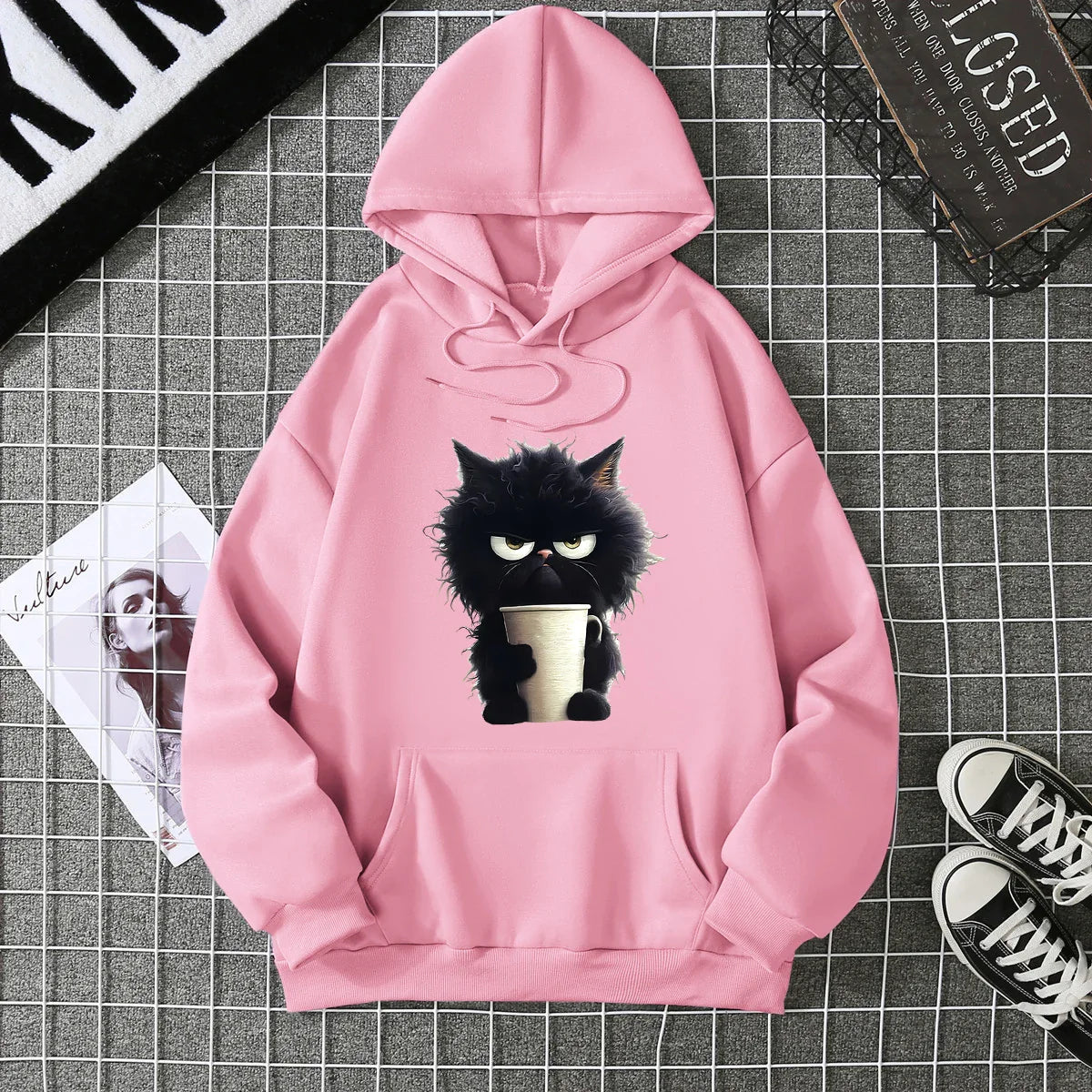 2025 Winter New Women's Hoodie High Street Unisex style Double Pockets Sweatshirts Outerwear Plus-Size Women's Clothing CYXX236