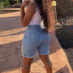 2025 Summer New Women's Ripped Denim Shorts Fashion High Street Sexy Hot Girl Jeans Shorts S-2XL